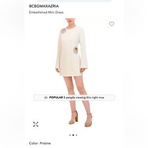 New BCBG beautiful & elegant Dress, color Pristine (ivory)